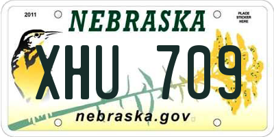 NE license plate XHU709
