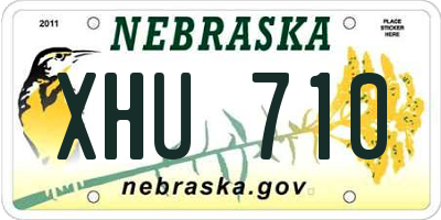 NE license plate XHU710