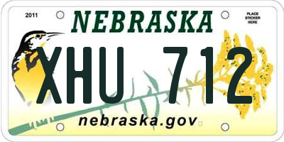 NE license plate XHU712