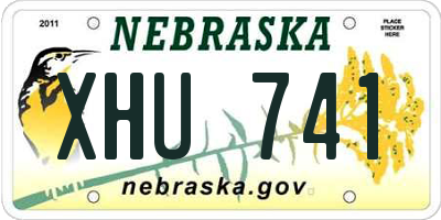 NE license plate XHU741
