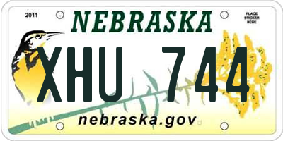 NE license plate XHU744