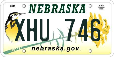 NE license plate XHU746