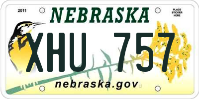 NE license plate XHU757