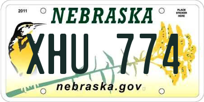 NE license plate XHU774