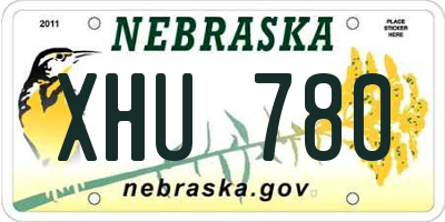 NE license plate XHU780