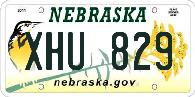 NE license plate XHU829