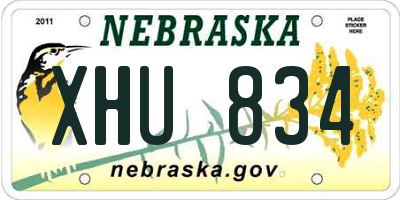 NE license plate XHU834