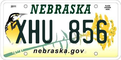 NE license plate XHU856