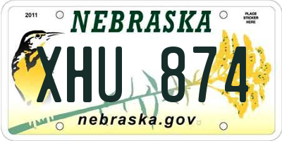 NE license plate XHU874