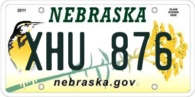 NE license plate XHU876