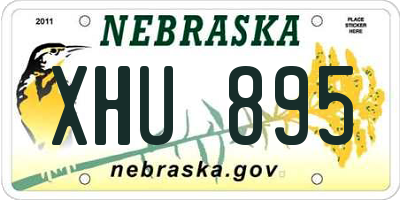 NE license plate XHU895