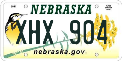 NE license plate XHX904