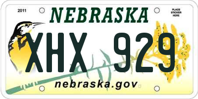 NE license plate XHX929