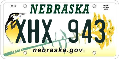 NE license plate XHX943