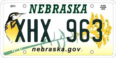 NE license plate XHX963