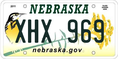 NE license plate XHX969