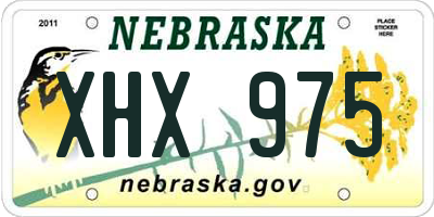 NE license plate XHX975