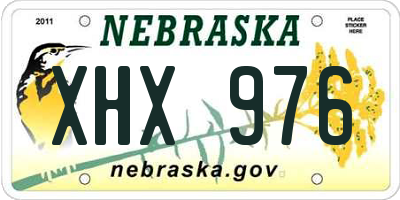 NE license plate XHX976