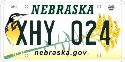 NE license plate XHY024