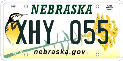 NE license plate XHY055