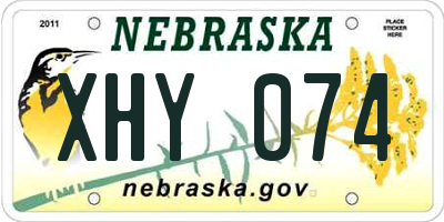 NE license plate XHY074
