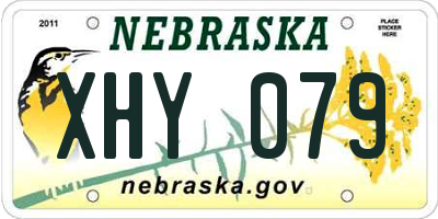 NE license plate XHY079