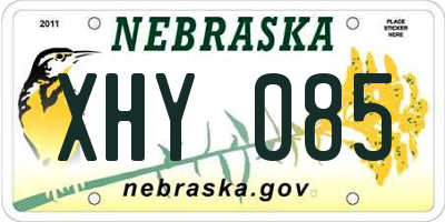 NE license plate XHY085