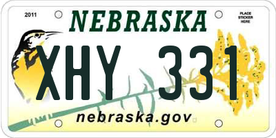 NE license plate XHY331