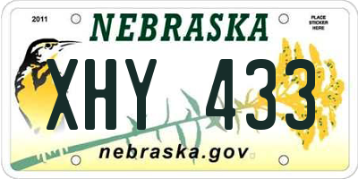 NE license plate XHY433