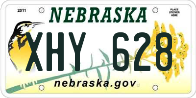 NE license plate XHY628