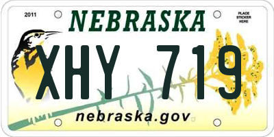 NE license plate XHY719