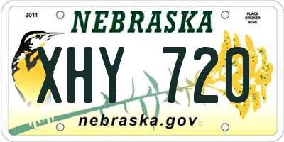 NE license plate XHY720