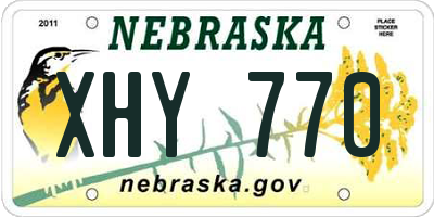 NE license plate XHY770