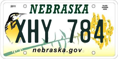 NE license plate XHY784