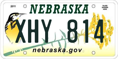 NE license plate XHY814