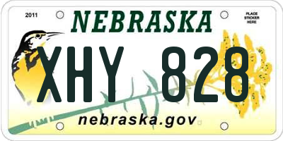 NE license plate XHY828