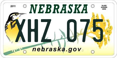 NE license plate XHZ075