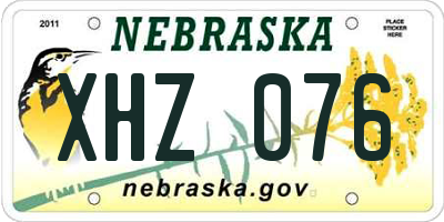 NE license plate XHZ076