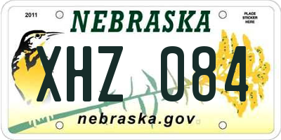NE license plate XHZ084