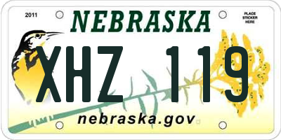 NE license plate XHZ119