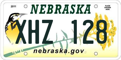 NE license plate XHZ128