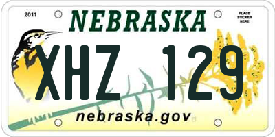 NE license plate XHZ129