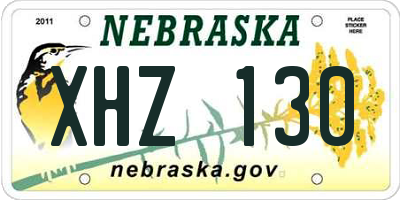 NE license plate XHZ130