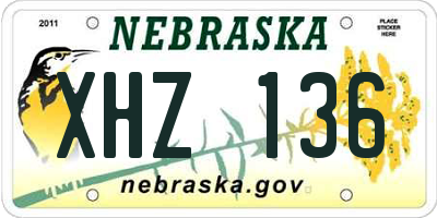 NE license plate XHZ136