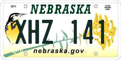 NE license plate XHZ141