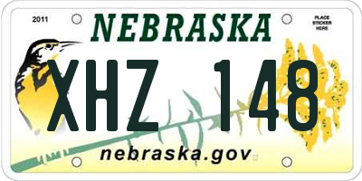 NE license plate XHZ148
