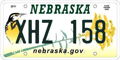 NE license plate XHZ158