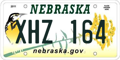 NE license plate XHZ164