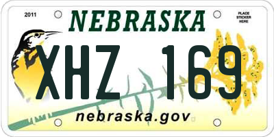 NE license plate XHZ169