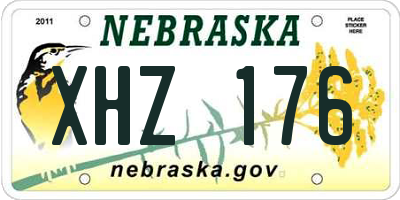 NE license plate XHZ176